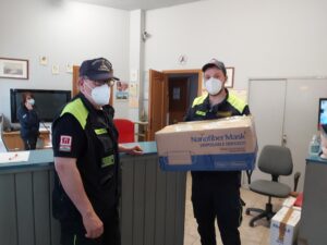 L’aiuto della Protezione Civile alla casa di riposo di Casale