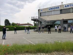 Casale: le Mascherine Tricolori protestano contro il Governo