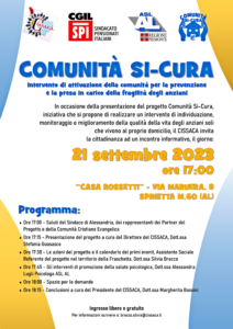 Comunità Si-Cura alla Fraschetta, fare rete per gli anziani fragili