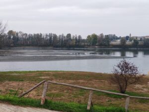 Casale, manutenzione alla diga: il fiume Po è in secca