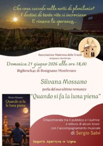 Rosignano Monferrato: il nuovo romanzo di Silvana Mossano