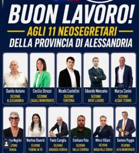 Lega, nuovi segretari cittadini in provincia: a Casale eletta Cecilia Strozzi